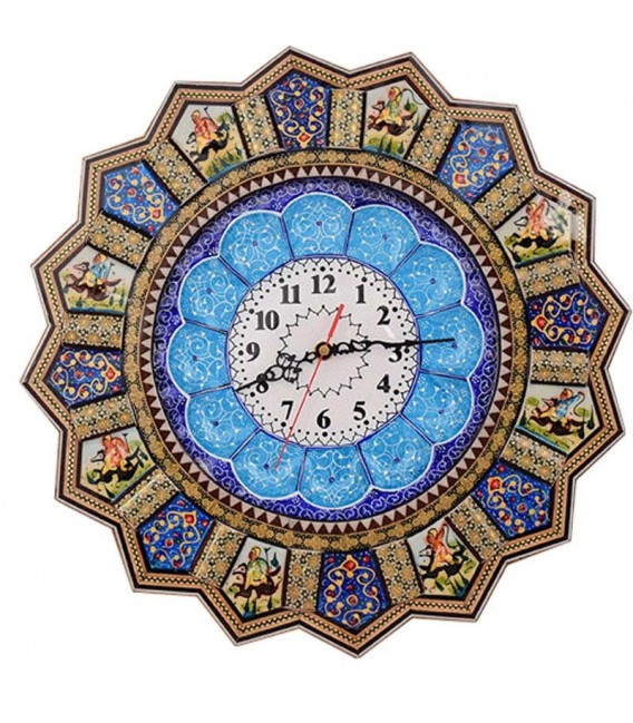 Khatamkari clock solar