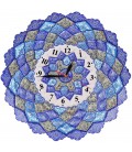 Horloge 40 cm émaillée arabesque émailleur Rostami