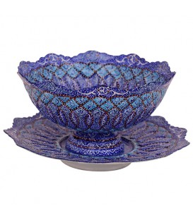 Minakari bowl and plate set