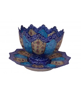 Minakari bowl and plate set