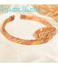 Copper bracelet and ring set spiral