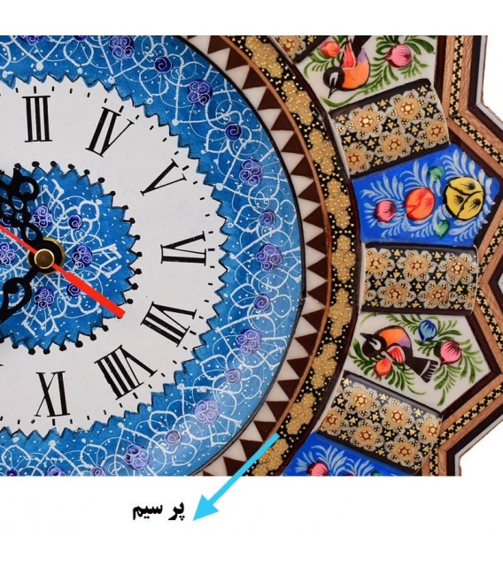 Horloge murale khatamkari 