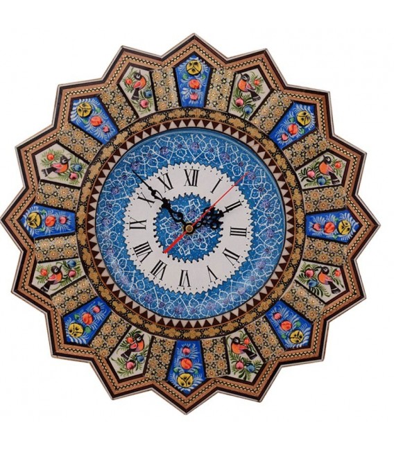 Horloge murale khatamkari 