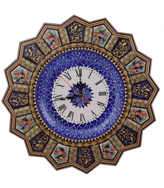 Khatamkari clock solar