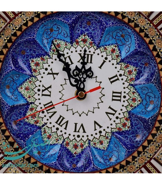Horloge murale en khatamkari