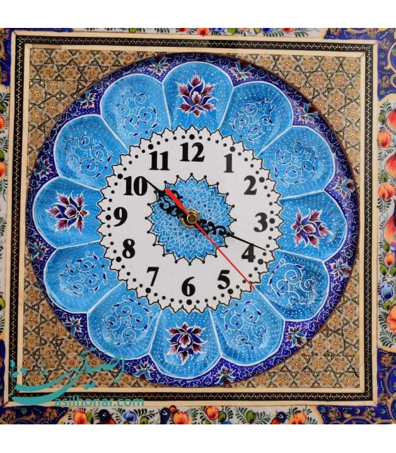 Khatamkari & minakari clock 