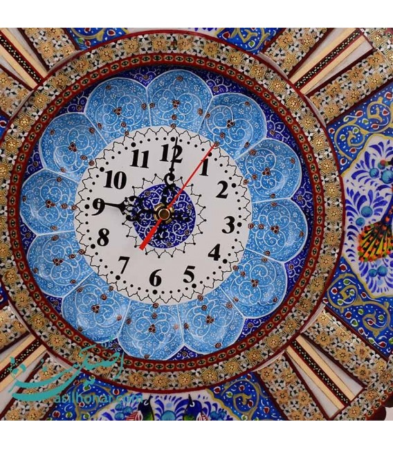 Khatamkari clock round 