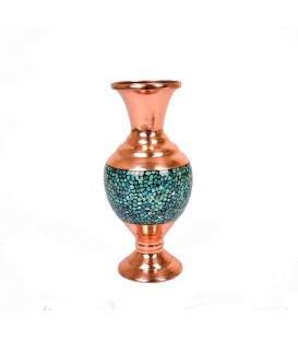 Vase incrusté de turquoise