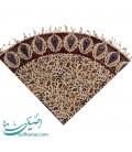 Ghalamkari tablecloth round flower and boteh design 1 m