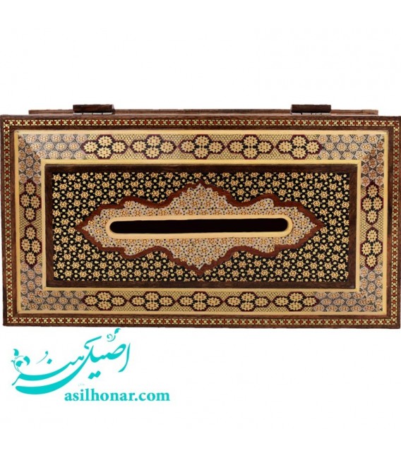 Isfahan khatamkari tissue box 