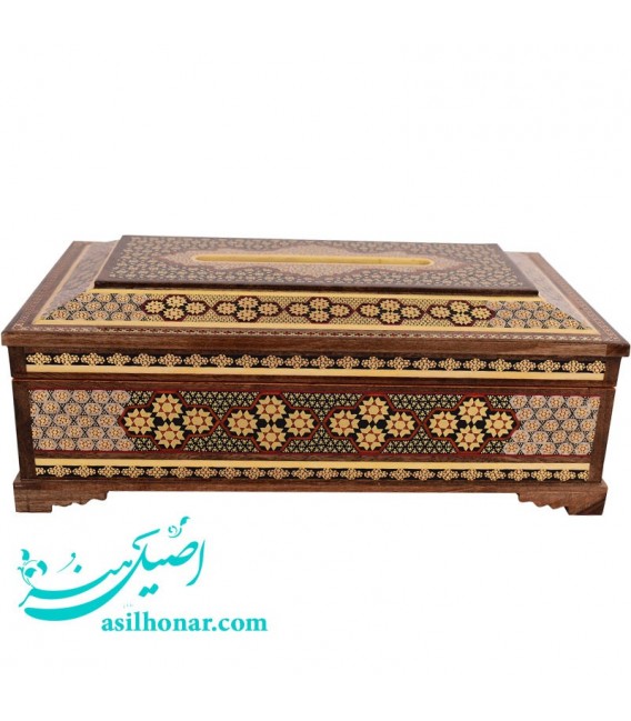 Isfahan khatamkari tissue box 