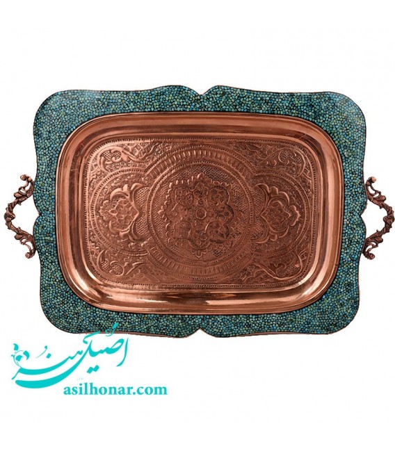 Turquoise inlaying tray 