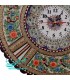Horloge murale khatam et en émail 