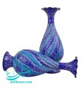 Isfahan minakari flower vase 20 cm arabesque