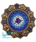 Horloge murale khatam et en émail 42 cm
