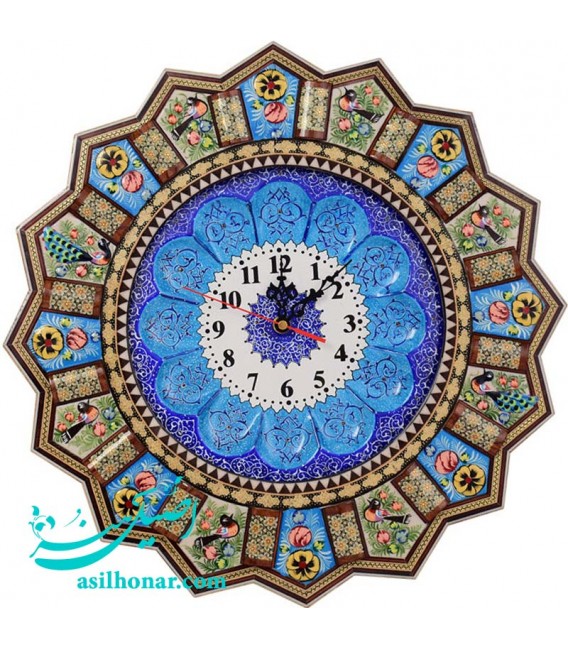 Horloge murale khatamkari d'Ispahan 