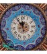 Horloge en khatamkari ronde