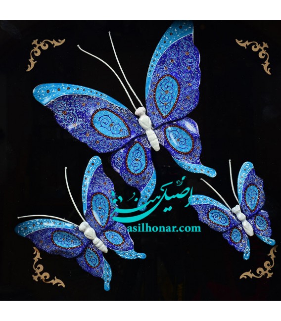 Minakari frame butterfly arabesque