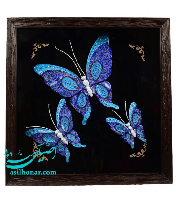 Minakari frame butterfly arabesque