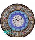Grande horloge khatamkari excellente 47 cm arabesque