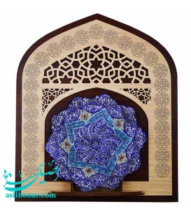 Minakari plate frame 16 cm mosque design
