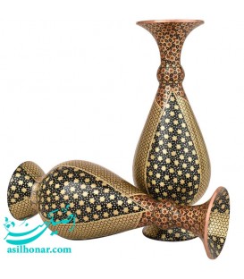 Paire de vase khatamkari 