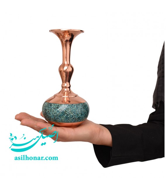 Turquoise inlaying turnip vase