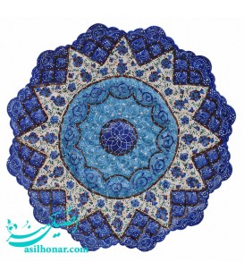 بشقاب 20 سانتی سبک میناکاری اصفهان اسلیمی ختایی