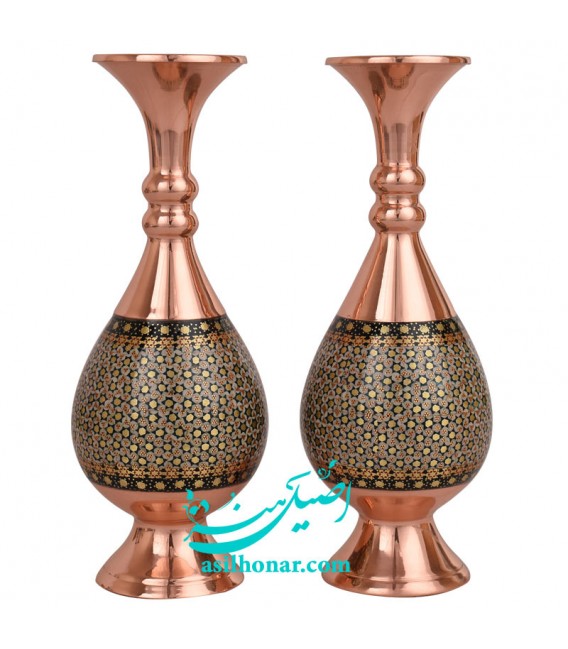 Paire de vases khatamkari 