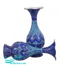 Isfahan minakari flower vase 16 cm arabesque designe
