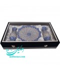 Minakari plate 25 cm and vase 20 cm set arabesque khatai designe
