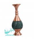 Turquoise inlaying baluster flower vase 25 cm with original turquoise