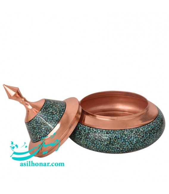 Turquoise inlaying sugar bowl 
