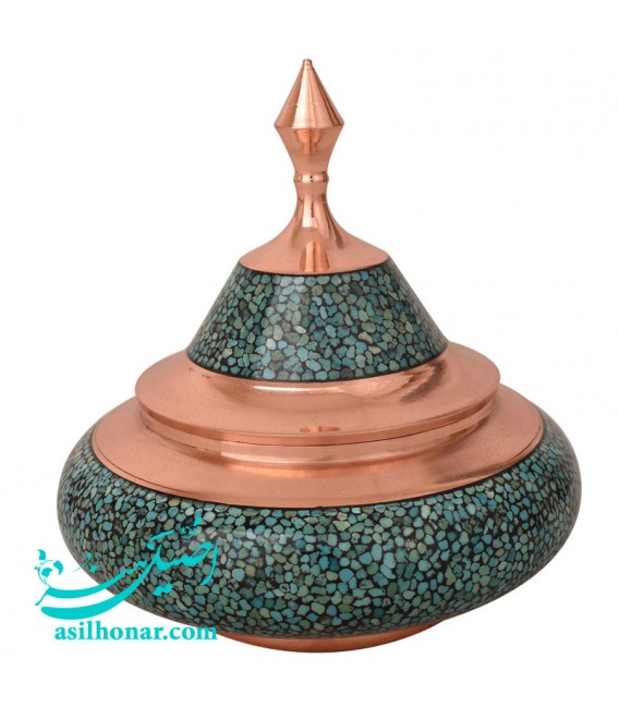Turquoise inlaying sugar bowl 