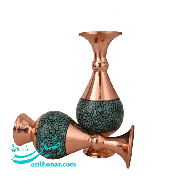 Turquoise inlaying baluster flower vase