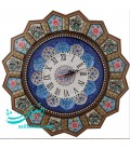 Horloge khatam et émail en forme de soleil 47 cm