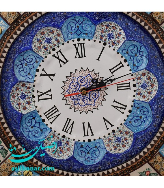 Khatamkari and mina clock