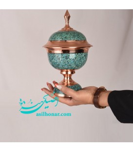 Bonbonnière en pierre de turquoise 