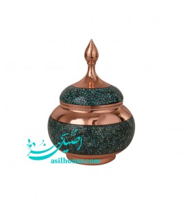 قندان سایز 2 فیروزه کوبی اعلا اصفهان