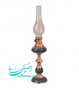 Lampe à pétrole en turquoise