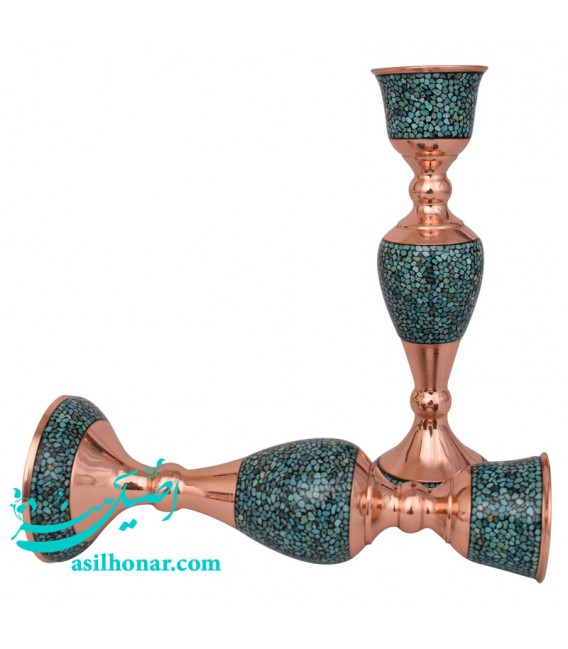 Turquoise inlaying candlesticks