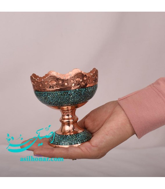 Turquoise inlaying nuts bowl