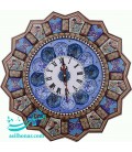 Horloge khatam kari 42 cm avec cadean émaillé en croissant