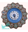 Grande horloge en émail et khatam 42 cm