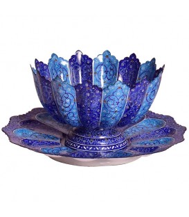 Minakari bowl and plate set