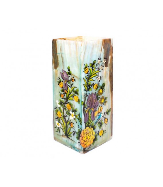 Cube stone vase