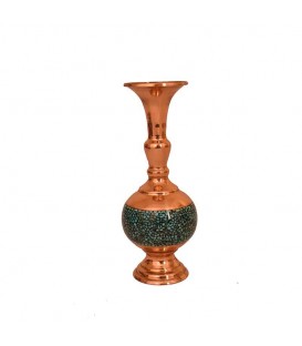 Vase de fleur incrusté de turquoise