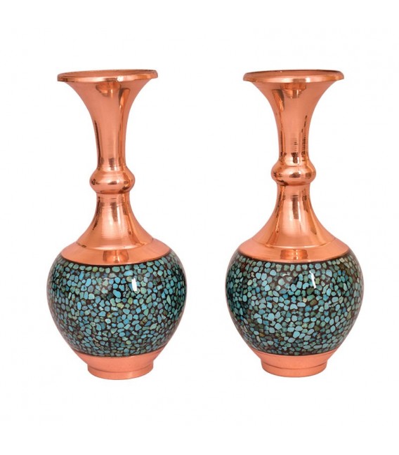 Turquoise inlaying lower vase