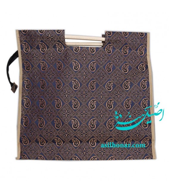 کیف ترمه دسته چوبی 50 در50 عطف 12