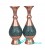 Vase de turquoise 20 cm avec pierre de turquoise originale de Neichabour